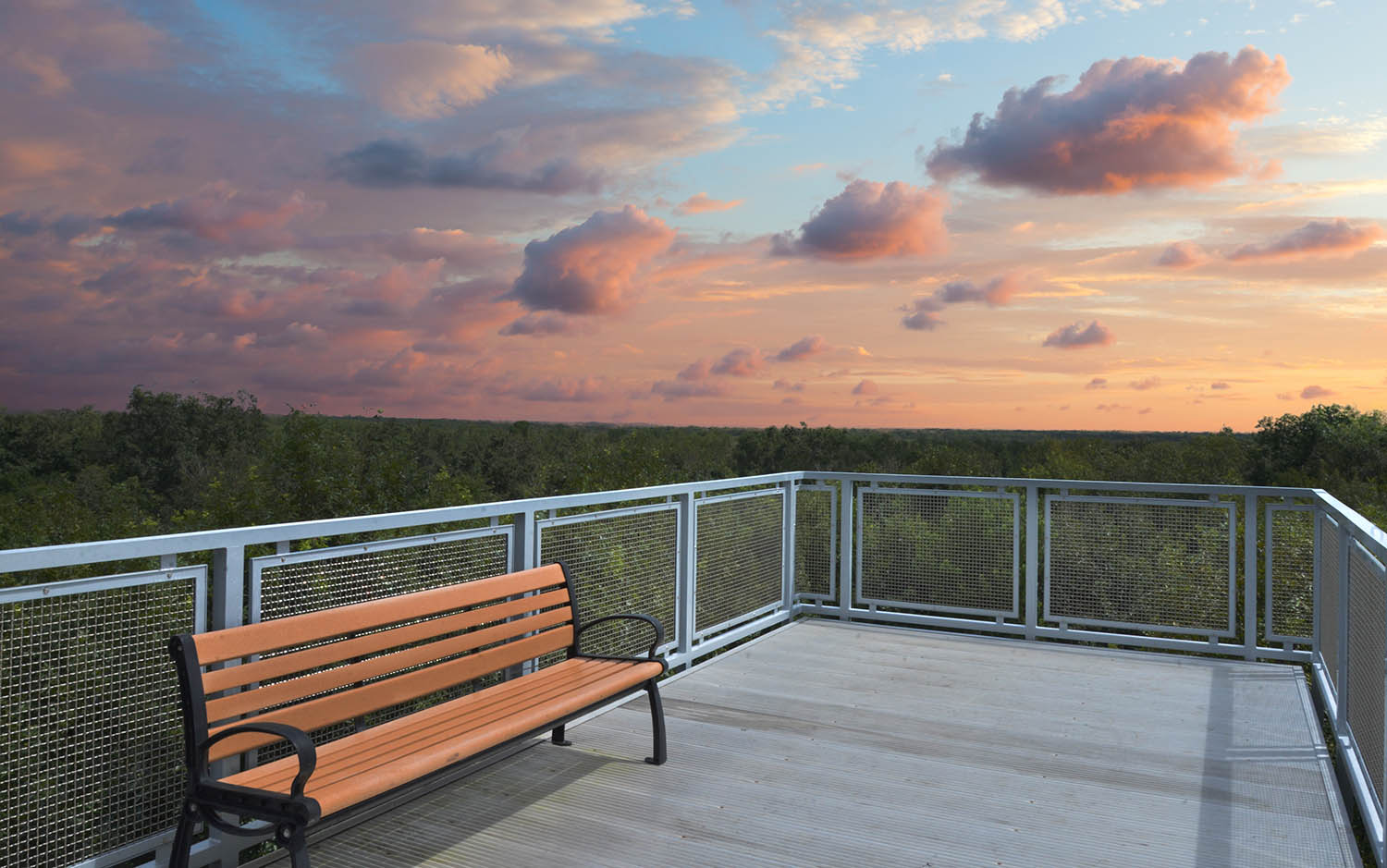 A sunset photo at Green Mountain Scenic Overlook